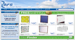 Desktop Screenshot of airfiltersales.com