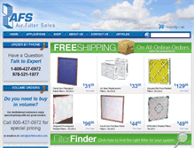 Tablet Screenshot of airfiltersales.com